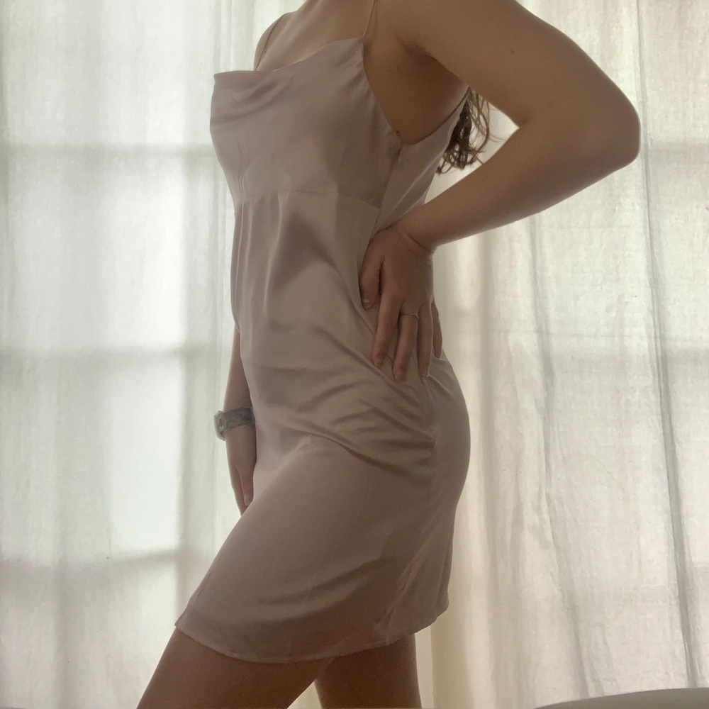 Silk purple mini dress!